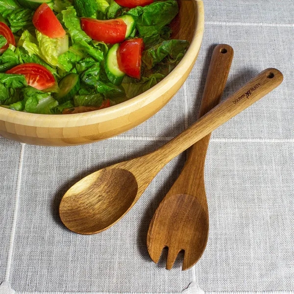 Acacia Salad Server Set. 12 inches long.... from ASI 91565 Totally Bamboo