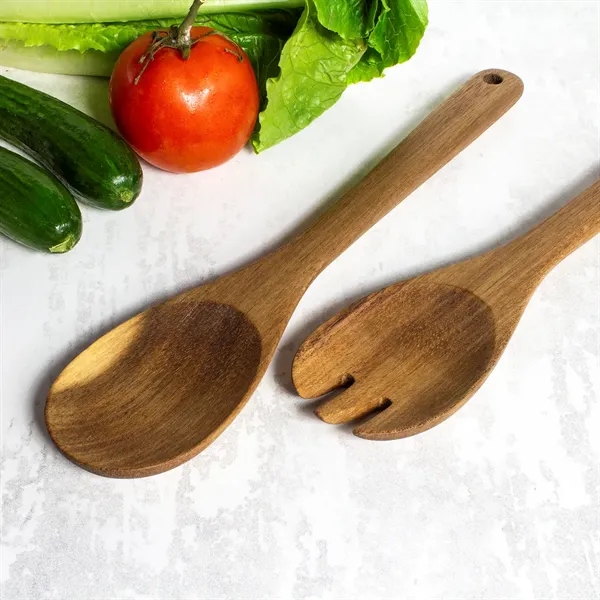 Acacia Salad Server Set. 12 inches long.... from ASI 91565 Totally Bamboo