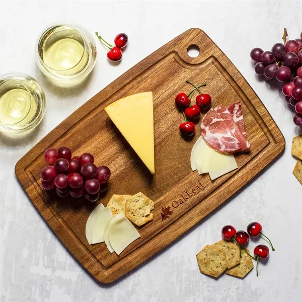 15" Acacia Cutting Board with Juice Groove... from ASI 91565 Totally Bamboo