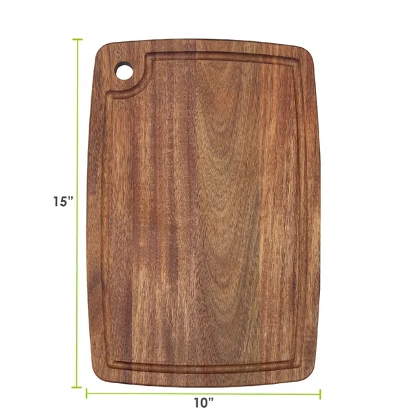15" Acacia Cutting Board with Juice Groove... from ASI 91565 Totally Bamboo