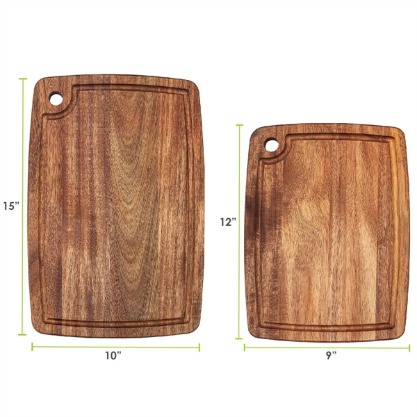 2 et Acacia cutting board set.... from ASI 91565 Totally Bamboo