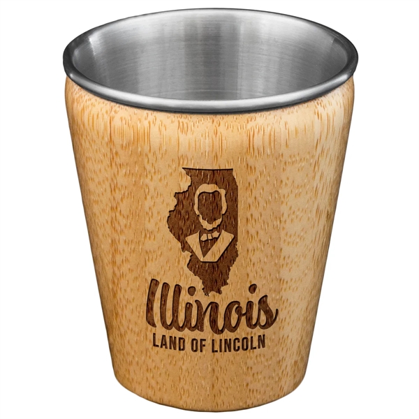 Bamboo Shot Glass with Engraved Homage to the State.... from ASI 91565 Totally Bamboo