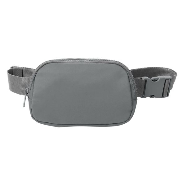 Sleek Matte Polyester Hip Pack with full-color imprint, adjustable strap, and... from ASI 92980 WOV-IN® / Universal Strap/Wov-In Line