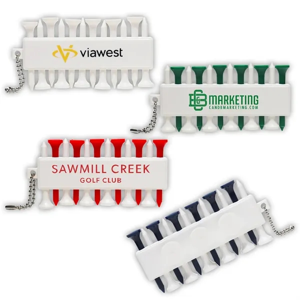 Our golf tee holder includes 12 tees, three ball markers, and... from ASI 93520 Ventura Inc