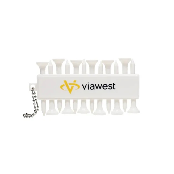 Our golf tee holder includes 12 tees, three ball markers, and... from ASI 93520 Ventura Inc