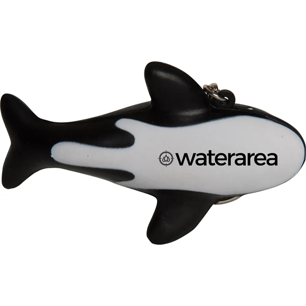 Killer whale shaped stress reliever with key ring.... from ASI 34415 Alpi International LTD