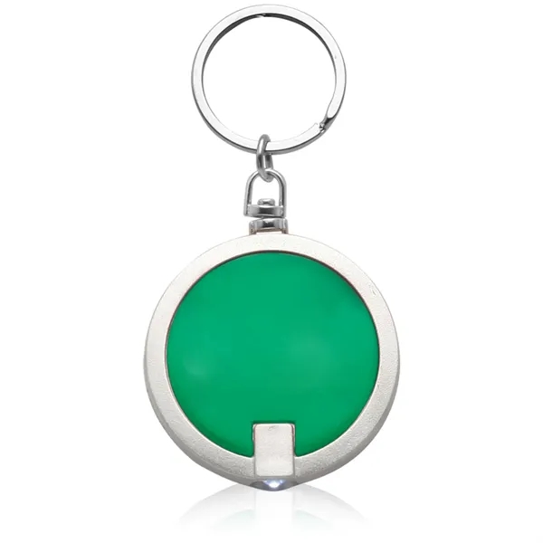 Round LED light keychain with 1 color silkscreen imprint on 1... from ASI 37218 Athena Promo (tm)