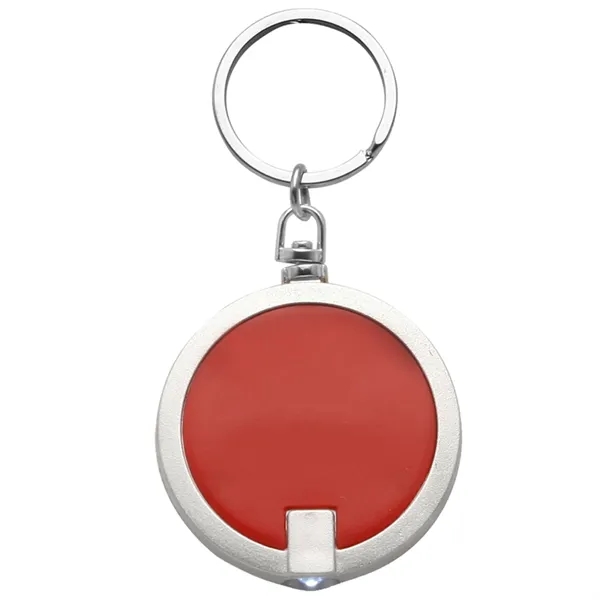 Round LED light keychain with 1 color silkscreen imprint on 1... from ASI 37218 Athena Promo (tm)