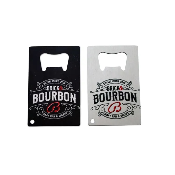 Rectangle sublimated bottle opener - a durable and stylish metal tool... from ASI 59080 Halls & Company