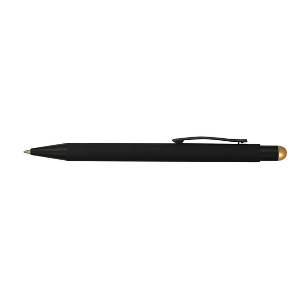 Soft Rubber Click Metal Ballpoint Pen w/Stylus... from ASI 41511 Brainchild USA Inc / BrainChild Gift Club