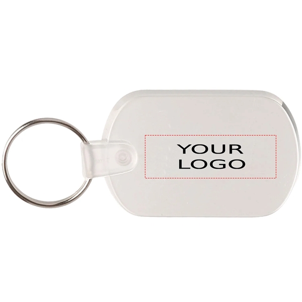 Flexible soft tag plastic keychain plus 1 color silkscreen imprint on... from ASI 37218 Athena Promo (tm)