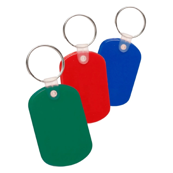 Flexible soft tag plastic keychain plus 1 color silkscreen imprint on... from ASI 37218 Athena Promo (tm)