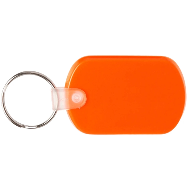 Flexible soft tag plastic keychain plus 1 color silkscreen imprint on... from ASI 37218 Athena Promo (tm)