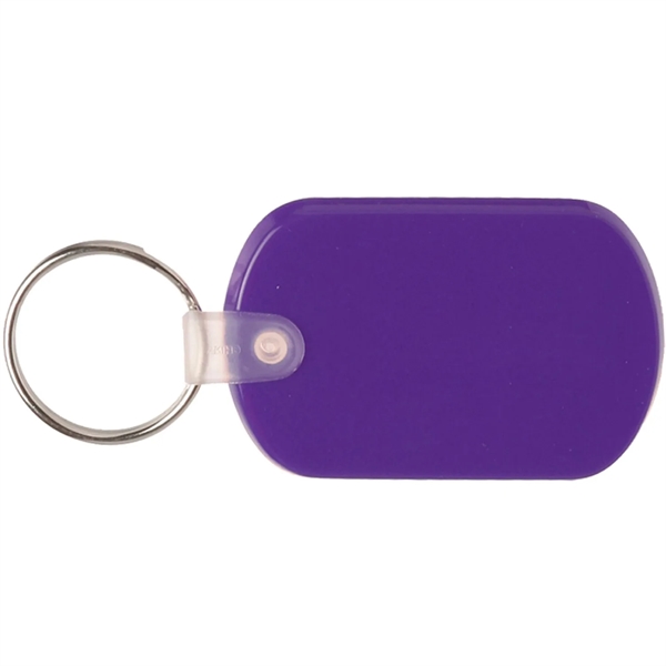 Flexible soft tag plastic keychain plus 1 color silkscreen imprint on... from ASI 37218 Athena Promo (tm)
