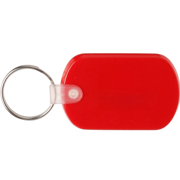 Flexible soft tag plastic keychain plus 1 color silkscreen imprint on... from ASI 37218 Athena Promo (tm)