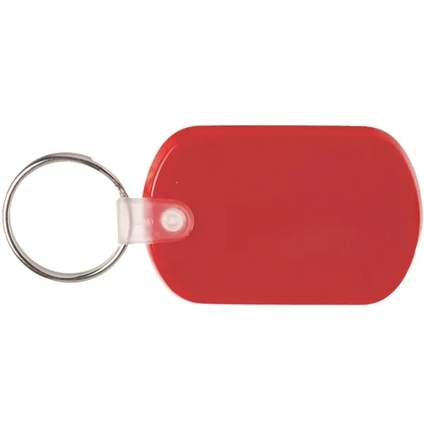Flexible soft tag plastic keychain plus 1 color silkscreen imprint on... from ASI 37218 Athena Promo (tm)