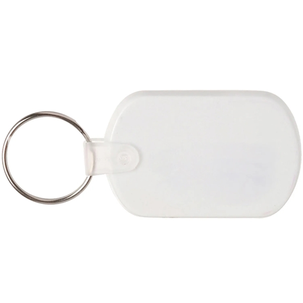 Flexible soft tag plastic keychain plus 1 color silkscreen imprint on... from ASI 37218 Athena Promo (tm)