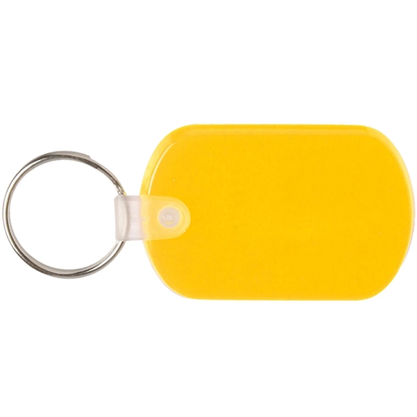 Flexible soft tag plastic keychain plus 1 color silkscreen imprint on... from ASI 37218 Athena Promo (tm)