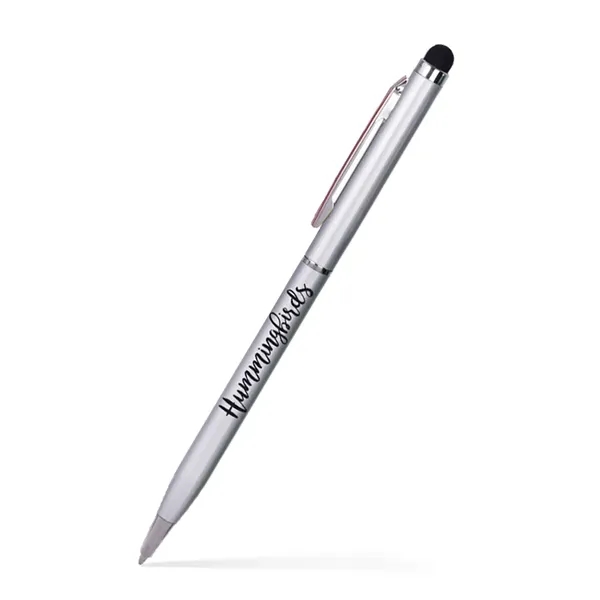 Slim twist-action metal pen available in several colors with a stylus.... from ASI 90859 Tempo Industries Inc / Tempoline