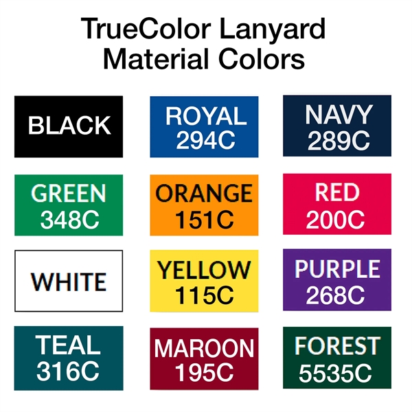 Top quality TrueColor anti-microbial lanyards inhibit the growth of odor causing... from ASI 79898 Promovision / PROMOVISION