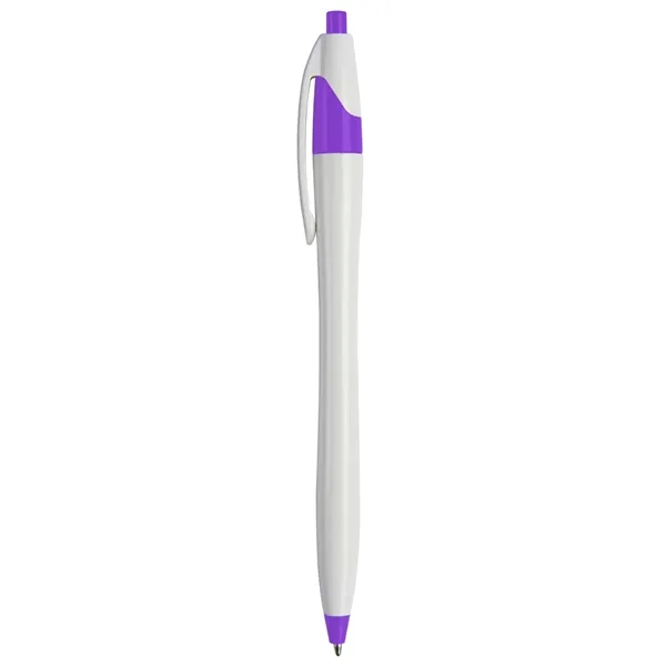 Hourglass shaped retractable ballpoint pen with black medium point.... from ASI 52840 Evans Manufacturing