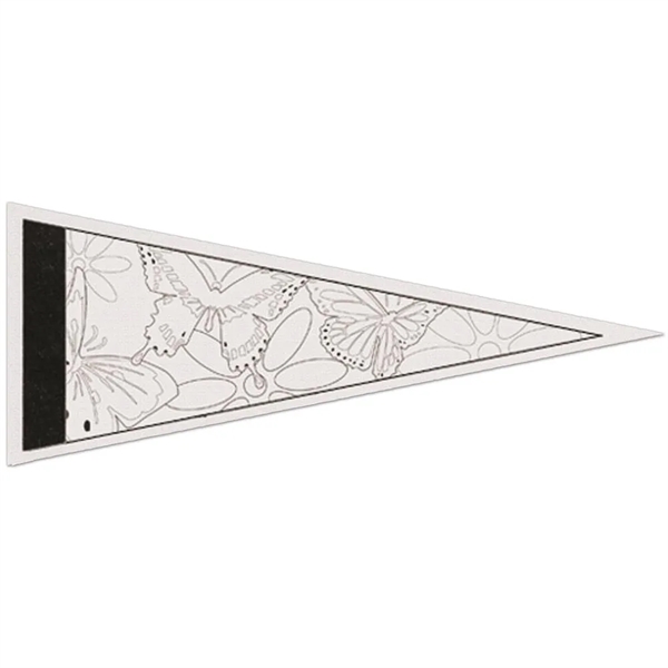 Durable, soft to the touch, plush felt Color-Me pennant measuring 4"... from ASI 66390 LarLu