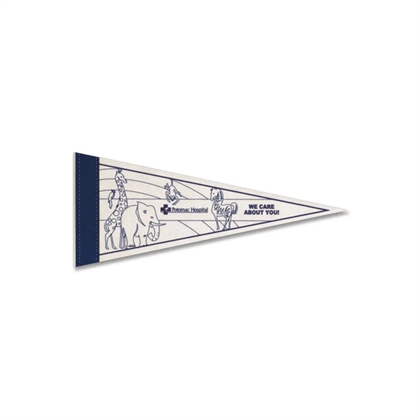 Durable,  felt Color-Me pennant measuring 5" x 12" with a... from ASI 66390 LarLu