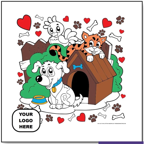 22" x 22" square cotton bandanna with writeable surface.... from ASI 44020 Bandanna Promotions By CARO-LINE / Bandanna Promotions