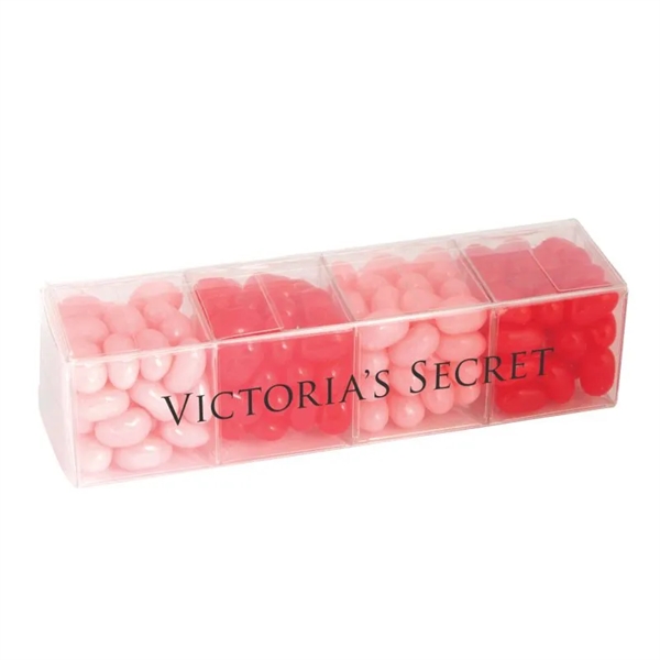 4 Cube Acetate Gift Box with Jelly Belly Jelly Beans... from ASI 44900 NC Custom (CI/Lanco) / Chocolate Inn