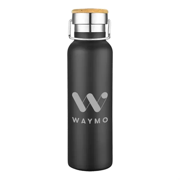 20 oz Wood Lid Stainless Steel Water Bottle... from ASI 31517 Admart Products