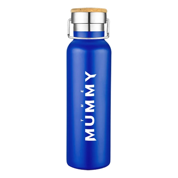 20 oz Wood Lid Stainless Steel Water Bottle... from ASI 31517 Admart Products