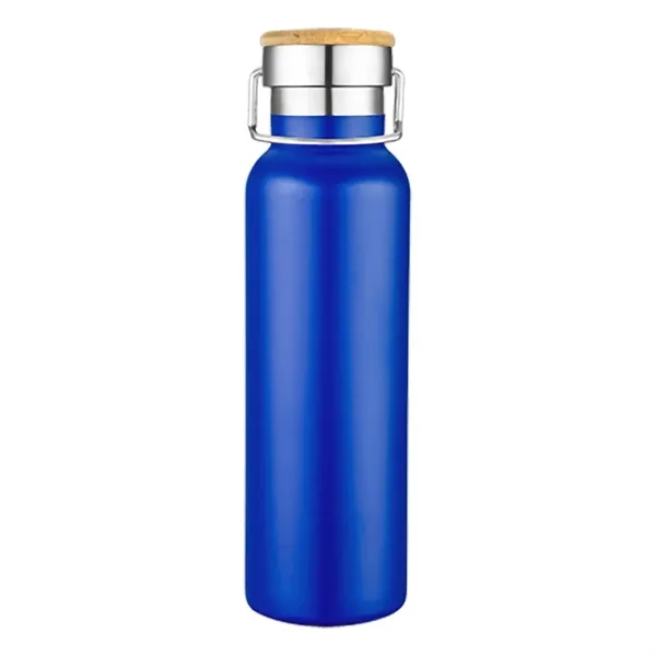 20 oz Wood Lid Stainless Steel Water Bottle... from ASI 31517 Admart Products