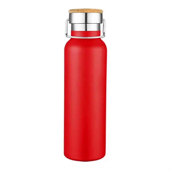 20 oz Wood Lid Stainless Steel Water Bottle... from ASI 31517 Admart Products