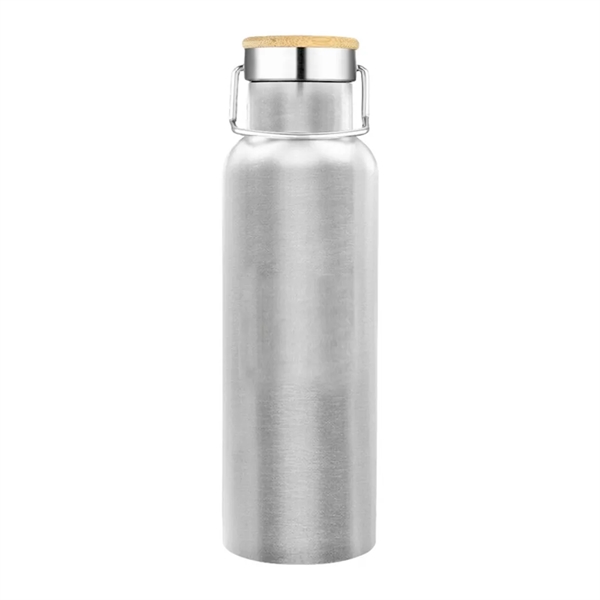 20 oz Wood Lid Stainless Steel Water Bottle... from ASI 31517 Admart Products
