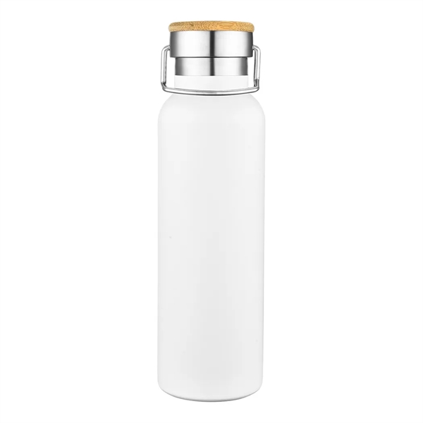 20 oz Wood Lid Stainless Steel Water Bottle... from ASI 31517 Admart Products