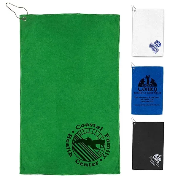 12" x 18" heavy-duty microfiber golf towel with metal grommet and... from ASI 62660 Innovation Line