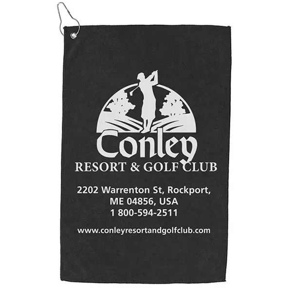 12" x 18" heavy-duty microfiber golf towel with metal grommet and... from ASI 62660 Innovation Line