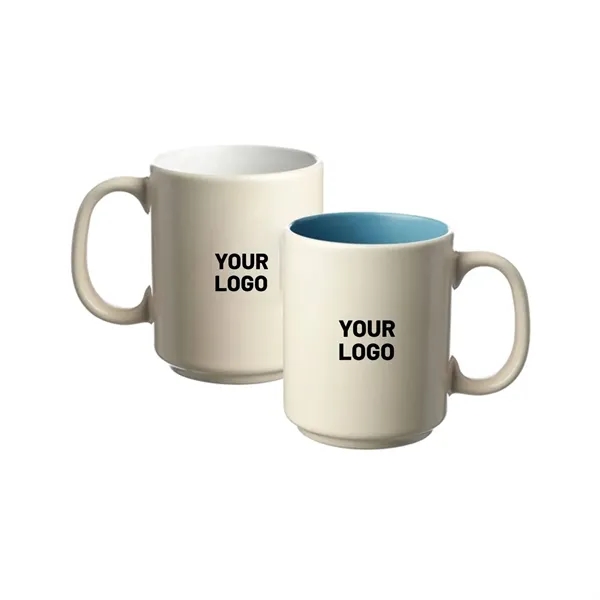 Matte two tone coffee mug plus 1 color silkscreen imprint on... from ASI 37218 Athena Promo (tm)