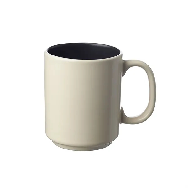 Matte two tone coffee mug plus 1 color silkscreen imprint on... from ASI 37218 Athena Promo (tm)