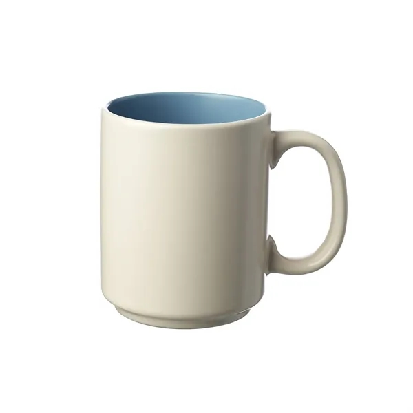 Matte two tone coffee mug plus 1 color silkscreen imprint on... from ASI 37218 Athena Promo (tm)