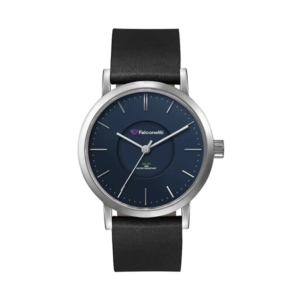 39MM, SS, SILVER CASE, 3-HAND "SOLAR" MVT... from ASI 67866 Logomark/Valumark