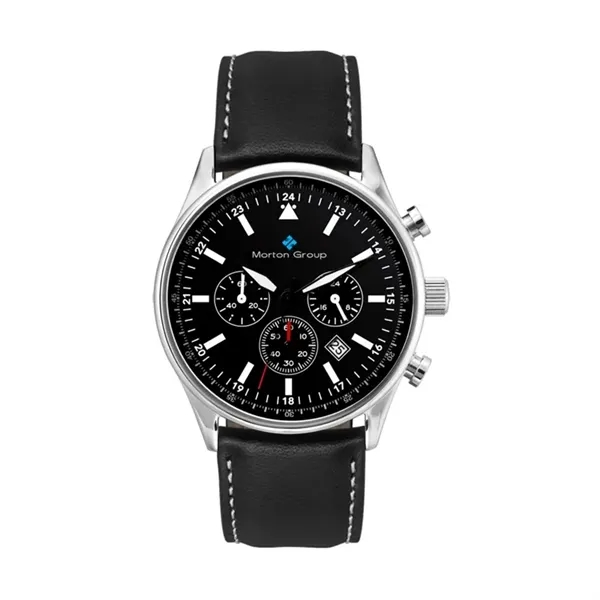 42.5MM, SS, SILVER CASE, CHRONO MVT, DTE... from ASI 67866 Logomark/Valumark