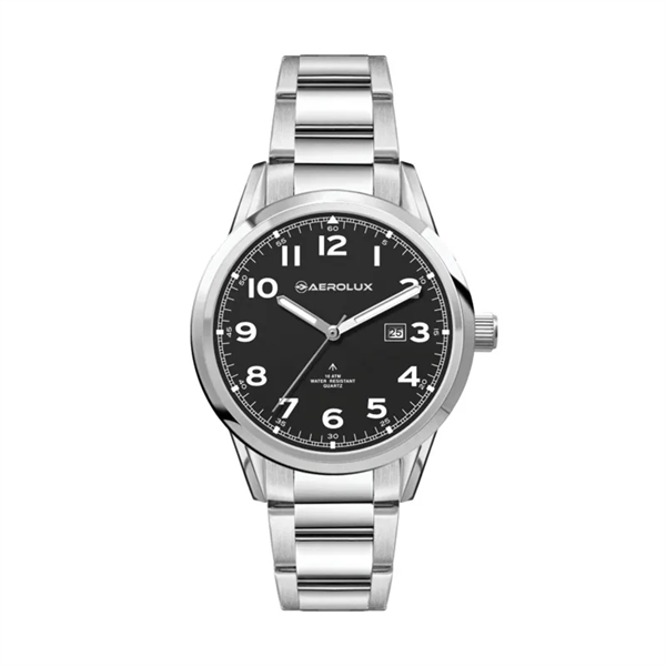 34MM SS, SILVER CASE, 3-HAND MVT, DTE... from ASI 67866 Logomark/Valumark