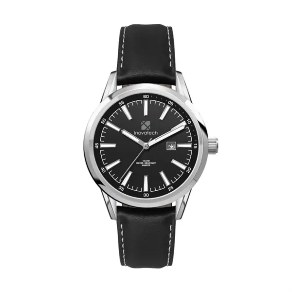 34MM SS, SILVER CASE, 3-HAND MVT, DTE... from ASI 67866 Logomark/Valumark