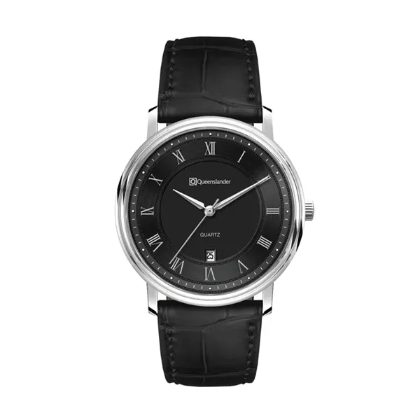 40MM, SS, SILVER CASE, 3-HAND MVT, DTE... from ASI 67866 Logomark/Valumark