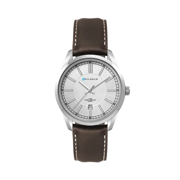 33MM, SILVER METAL CASE, 3-HAND MVT, DTE... from ASI 67866 Logomark/Valumark