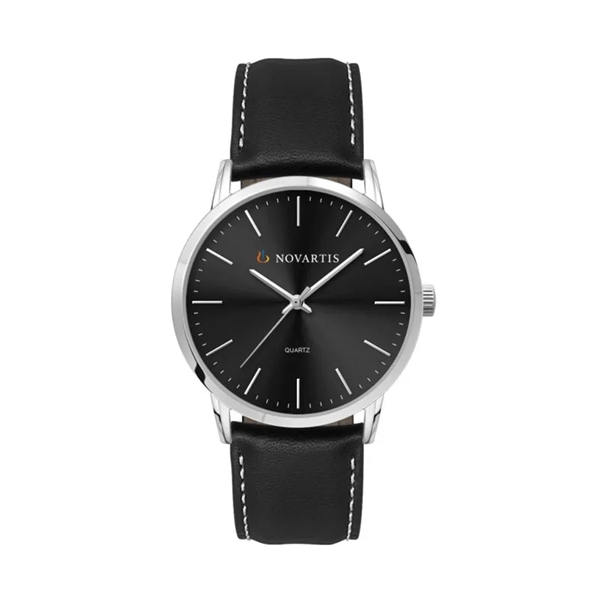 39.5MM, SILVER METAL CASE, 3-HAND MVT... from ASI 67866 Logomark/Valumark