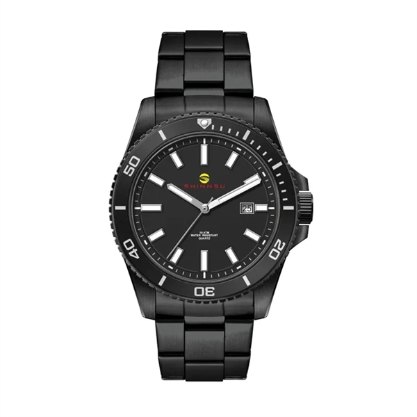 42.5MM,SS, SILVER CASE, BK BEZEL, 3-HAND MVT, DTE... from ASI 67866 Logomark/Valumark