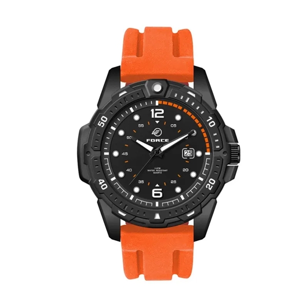 45MM, BLACK METAL CASE, 3-HAND MVT, DTE... from ASI 67866 Logomark/Valumark