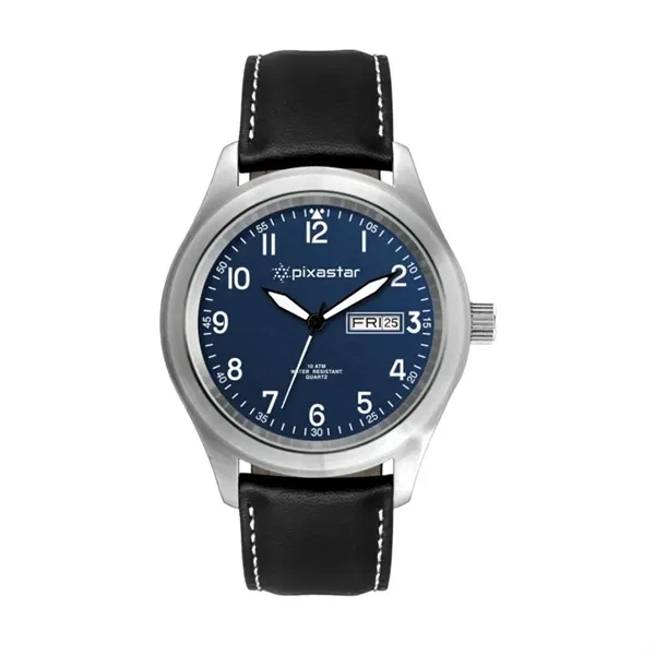 44.2MM, SS, SILVER CASE, 3-HAND MVT, DAY-DTE... from ASI 67866 Logomark/Valumark